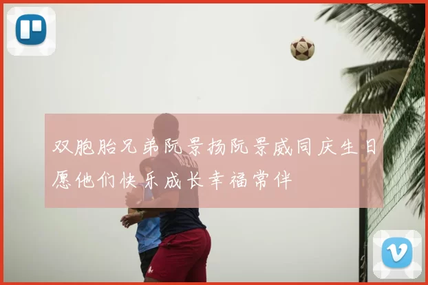双胞胎兄弟阮景扬阮景威同庆生日愿他们快乐成长幸福常伴